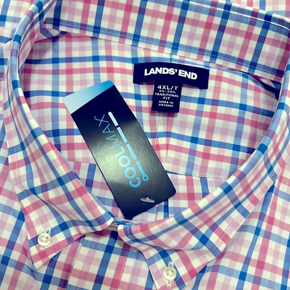 Lands' End Other - NWT Lands End Mens 4XL/T 20 20.5 Traditional Fit Cool Max Career Dress Shirt